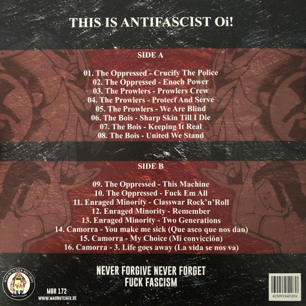 The Oppressed / The Prowlers / The Bois / Enraged Minority / Camorra - FCK FSCSM (This Is Anti-fascist Oi!) (LP, Album)