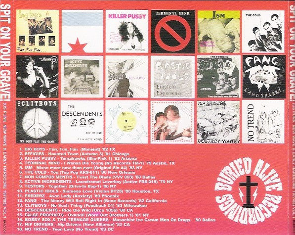 Various - Spit On Your Grave! U.S. Punk, New Wave & Early Hardcore (1977-1983) Volume 1 (CD, Comp, Unofficial)