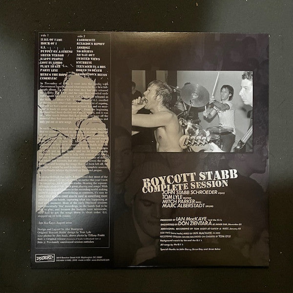 Government Issue - Boycott Stabb Complete Session (LP, RE, RM, Blanco / White)