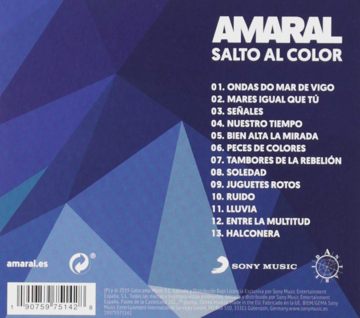 Amaral – Salto Al Color - LP - Electric Blue - 2018 - Sony Music – 19075971901