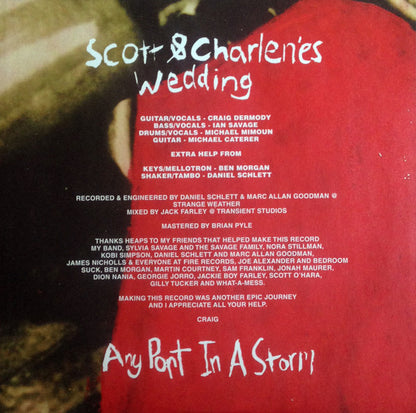 Scott & Charlene's Wedding ‎– Any Port In A Storm - LP - 2013 - Fire Records ‎– FIRELP331 - Vinilo Como Nuevo / Portada Como Nueva (M-/M-)