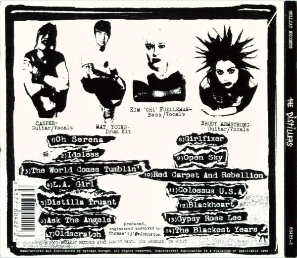 The Distillers – The Distillers - CD - Digipak - 2000 - Hellcat Records – 80422-2 - Muy Buen Estado / Very Good Condition (VG+ / VG+)