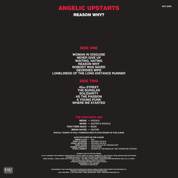 Angelic Upstarts - Reason Why? (LP, Album, RE)