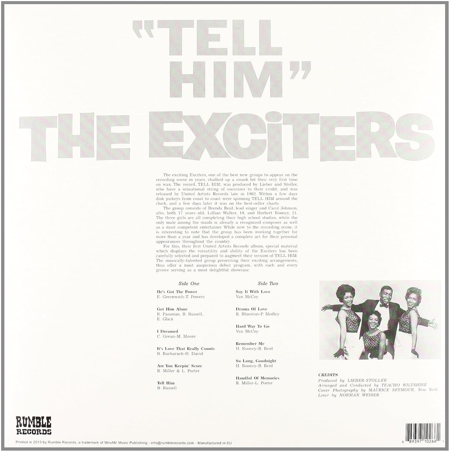 The Exciters – Tell Him - LP - 2013 - Rumble Records – RUM2011053