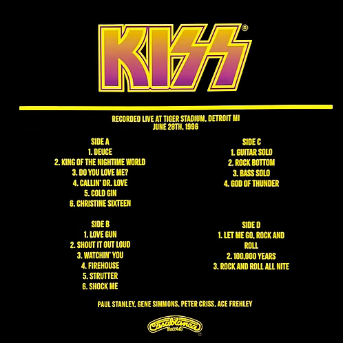 KISS 2xLP On Tour! June 28th 1996 (Yellow Coloured Vinyls) with Giant Poster