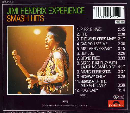 Jimi Hendrix Experience ‎– Smash Hits - CD