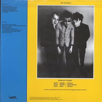 TOY DOLLS LP Bare Faced Cheek (Turquoise Coloured Vinyl)