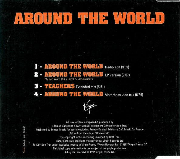 Daft Punk ‎– Around The World - CD-Single - 4 Temas - Muy Buen Estado / Very Good Condition (VG+/M-)