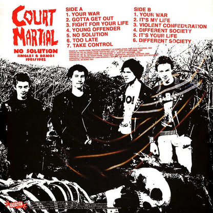 Court Martial - No Solution (Singles & Demos 1981 / 1982) (LP, Comp, RE)