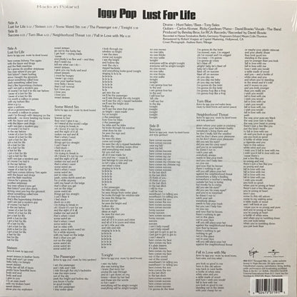 Iggy Pop - Lust For Life (LP, Album, RE, RM, Blue)