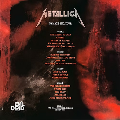 METALLICA 2xLP Damage Inc Tour (Red / Black Marbled Coloured Vinyls)