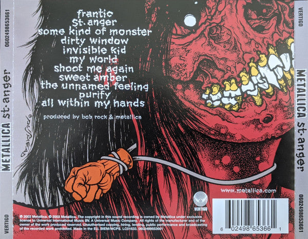 Metallica – St. Anger - CD - Jewelcase - CD Como Nuevo (M-) / Portada Como Nueva (M-)