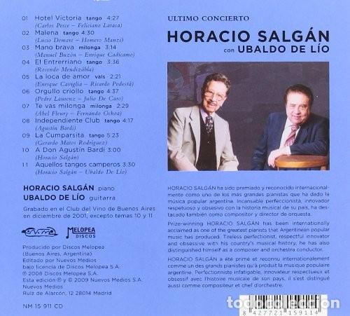 Horacio Salgán con Ubaldo de Lio- Último Concierto - CD - Digipak