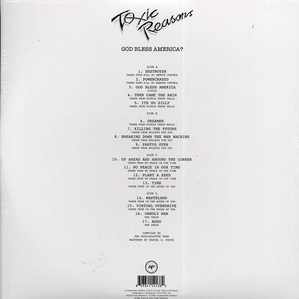 Toxic Reasons ‎– God Bless America? - 2xLP - Colored vinyl (red/white/blue splatter) - Gatefold Sleeve - Limited edition; 1000 copies made