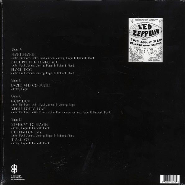 Led Zeppelin – Live At Orlando Stadium, Florida August 31th 1971 - 2xLP