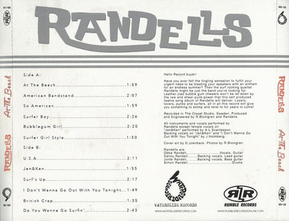 Randells – At The Beach - CD - 2015 - Rumble Records – RR-136, Waterslide Records – RR-136