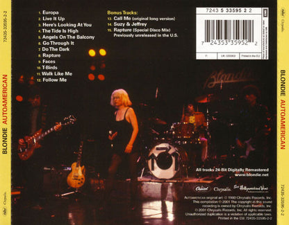 Blondie – Autoamerican - CD - 2001 - Chrysalis – 7243 5 33595 2 2, Capitol Records – 5335952