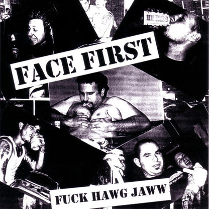 Hawg Jaw / Face First – What Do You Call Three Little Guys Without Their Leader? / Fuck Hawg Jaww - 7" - Blue Transparent - 2002 - Riotous Assembly – MECON 006