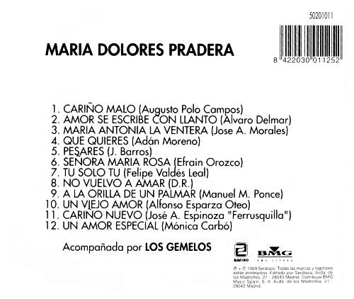 Maria Dolores Pradera Acompañada Por Los Gemelos – Maria Dolores Pradera Acompañada Por Los Gemelos - CD - NUEVO - PRECINTADO / NEW – SEALED.