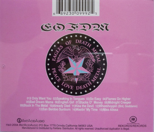 Eagles Of Death Metal – Peace Love Death Metal - CD - Como Nuevo / Like New (M-/M-)