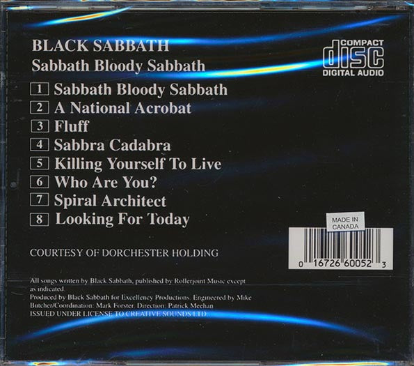 Black Sabbath - Sabbath Bloody Sabbath - CD