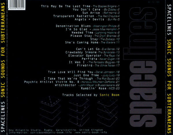 Spacelines . Sonic Sounds For Subterraneans - CD - Munster Records – mr cd 260 - NUEVO - PRECINTADO / NEW – SEALED.