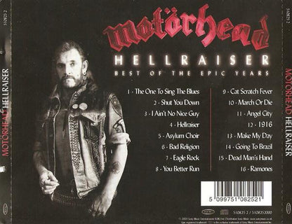 Motörhead – Hellraiser - Best Of The Epic Years - CD - CD Como Nuevo (M-) / Portada Como Nueva (M-)