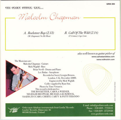 Malcolm Chapman – The Great Guitar Man - 7" - Goofin' Records – GRSI 205 - Vinilo Como Nuevo / Portada Como Nueva (M-/M-)