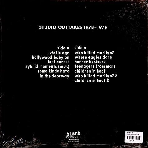 The Misfits Studio Outtakes 1978-1979 LP