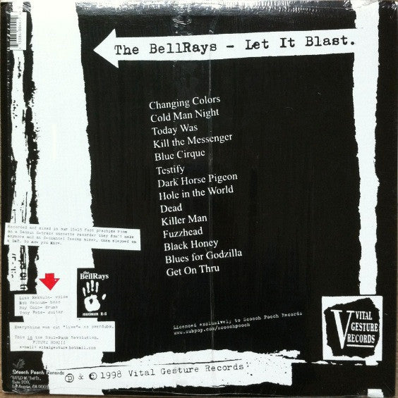 The Bellrays – Let It Blast - LP - 1998 - Scooch Pooch – P044-1 - Como Nuevo / Like New (M / M-)