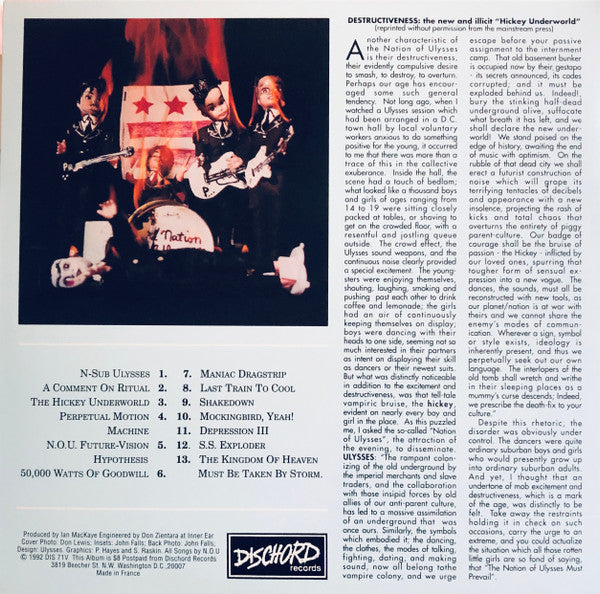 ¡The Nation Of Ulysses! - Plays Pretty For Baby (LP, RE, RM)