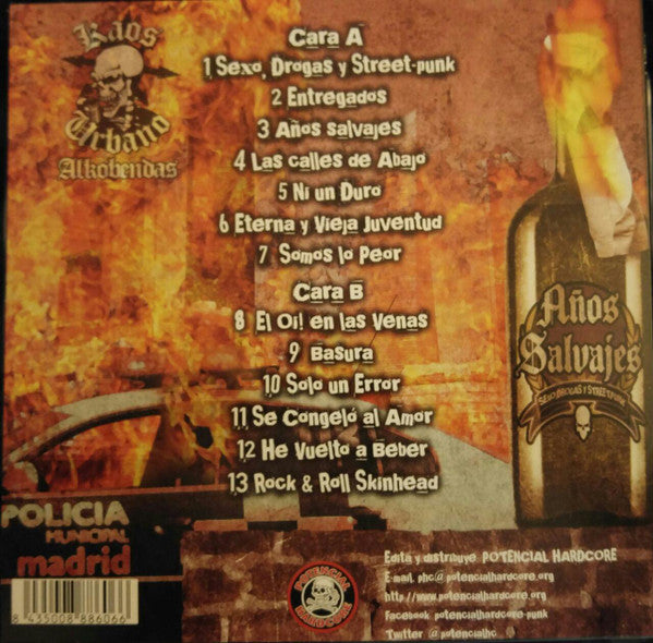 Kaos Urbano - Sexo, Drogas Y Street Punk (LP, Album, Rojo / Red)