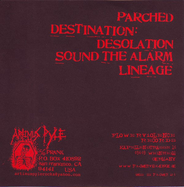 Artimus Pyle – Inheritance - 7" - Rojo/Red - 2003 - Flowerviolence Records – FLOWER 24