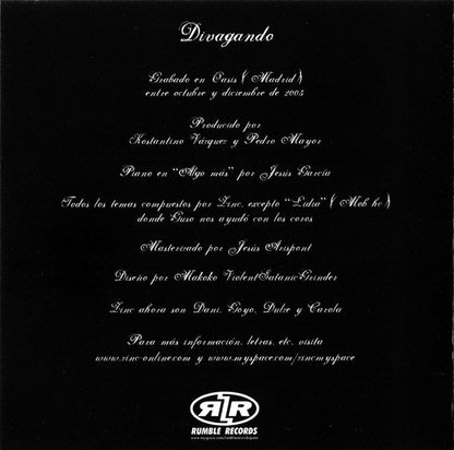 Zinc - Divagando (CD, Album)