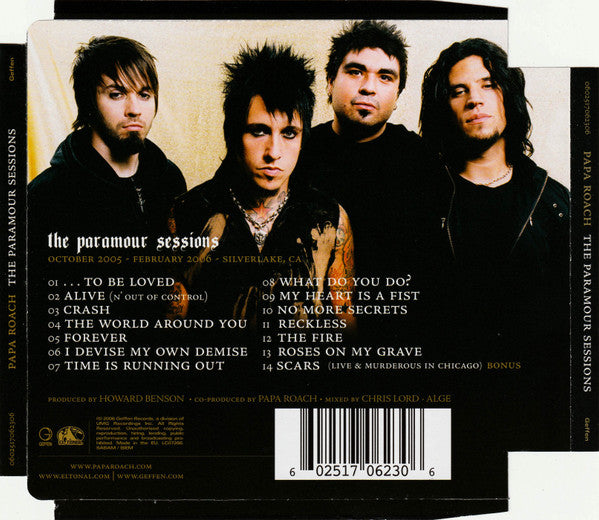 Papa Roach ‎– The Paramour Sessions - CD - Superjewel Case - Como Nuevo / Like New (M- / M-)