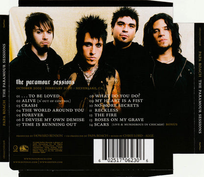 Papa Roach ‎– The Paramour Sessions - CD - Superjewel Case - Como Nuevo / Like New (M- / M-)