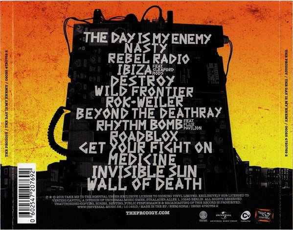 The Prodigy – The Day Is My Enemy - CD - 2015 - Vertigo – 06025 4720769 2