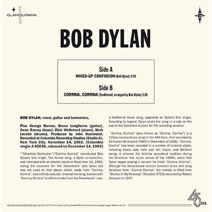 Bob Dylan – Mixed-Up Confusion / Corrina, Corrina - 7" - Amarillo / Yellow - 2019 - Glamourama Records – 660150