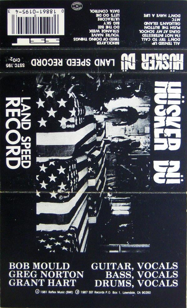 Hüsker Dü ‎– Land Speed Record - Cassette - 1988 - SST Records ‎– SSTC 195 - Muy Buen Estado / Very Good Condition (VG+ / VG+)