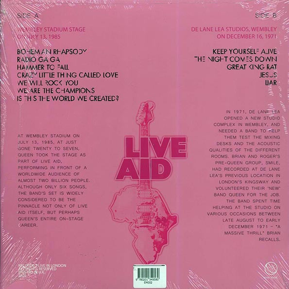Queen - Live Aid 1985 + D-Lane Studios Wembley 1971 - LP