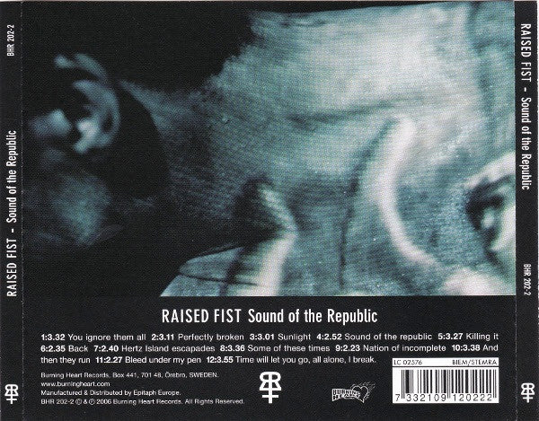 Raised Fist – Sound Of The Republic - CD - 2006 - Burning Heart Records – BHR 202-2