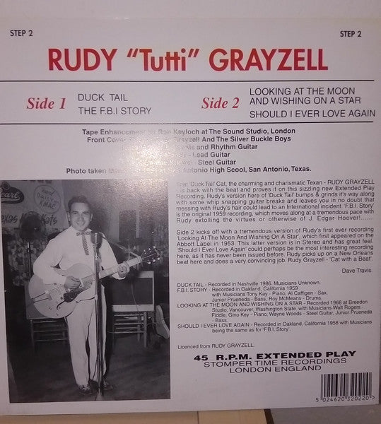Rudy "Tutti" Grayzell – Sings 'Duck Tail' And Other Hits - 7" - 1997 - Stomper Time Records – STEP 2 - Como Nuevo / Like New (M-/M-)