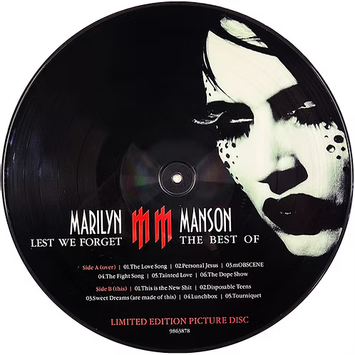MARILYN MANSON LP Lest We Forget - The Best Of (Picture Disc)