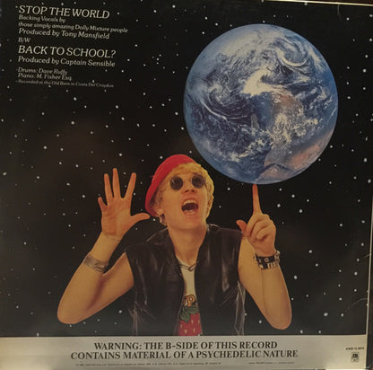 Captain Sensible – Stop The World - 12", 45 RPM, Maxi-Single - Spanish Edition . 1983 - A&M Records – AMS 12-9274 - Vinilo Como Nuevo (M-) / Portada Buen Estado (VG)