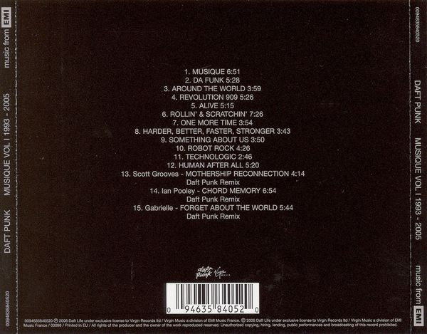 Daft Punk – Musique Vol. I 1993 - 2005 - CD