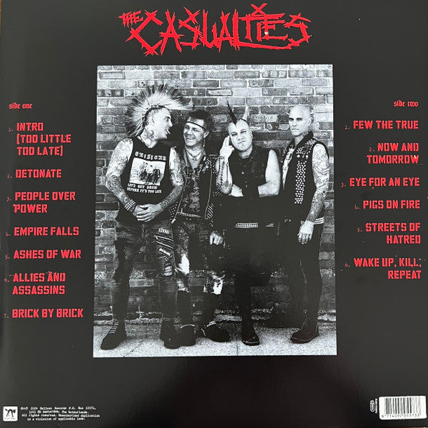 The Casualties - Detonate (LP, Album, Red w/Black Splatter)