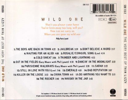Thin Lizzy – Wild One - The Very Best Of Thin Lizzy - CD - Como Nuevo / Like New (M- / M-)