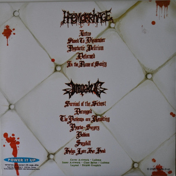 Haemorrhage / Impaled – Dementia Rex - LP - Limited Edition, Numbered, Red Translucent - Number 30/100 - 2008 - Power It Up – P.I.U. 90