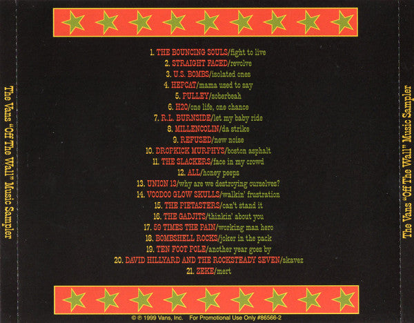 Vans Off The Wall Sampler 1999 - CD - CD Como Nuevo / Portada Como Nueva (M-/M-)