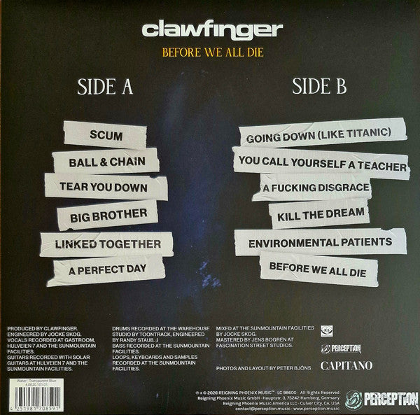 Clawfinger - Before We All Die (LP, Album, Wat)